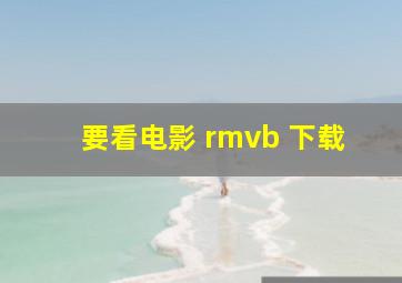 要看电影 rmvb 下载